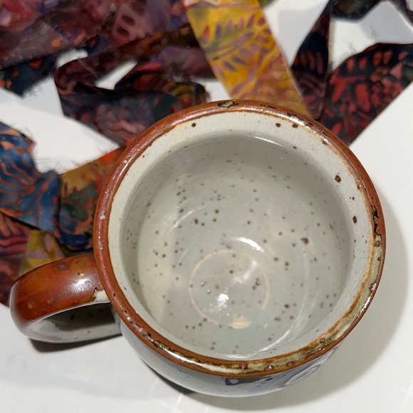 Vtg Otagiri Speckled Stoneware Cobalt Blue  Coffee Cup Mug Boho - Picture 7 of 9
